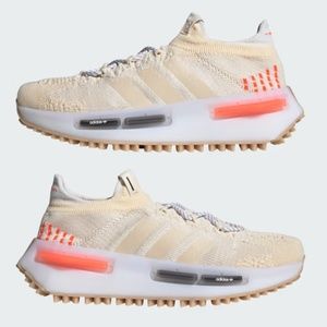 Adidas NMD_S1 Shoes Wonder White Solar Red Sneakers 10.5